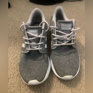 Adidas Cloudfoams Gray and White Sneakers